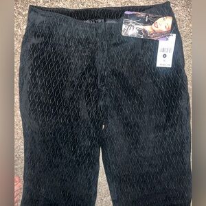 Y2K NWT Wilsons Venus Williams Leather Black Corduroy Pants Size 8 Biker